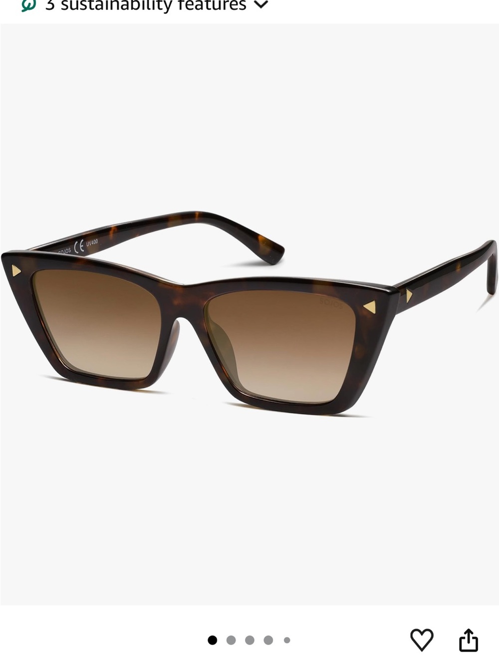 SOJOS Trendy Sunglasses Womens Cat Eye Polarized